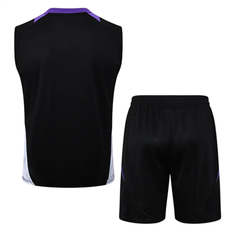 Conjunto de pantalones cortos y chaleco del Real Madrid 2024/25 - Negro
