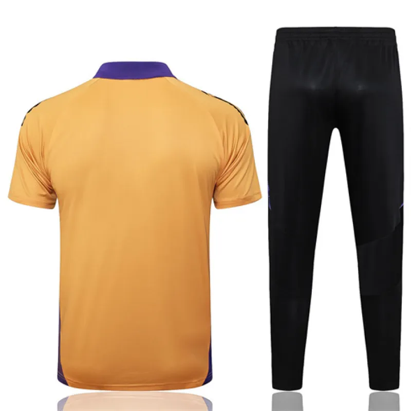 Chemise polo de formation + pantalons du Real Madrid 2024/25 - Orange