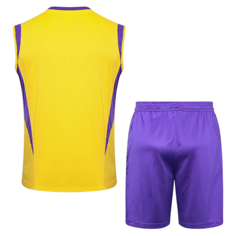Conjunto de pantalones cortos y chaleco del Real Madrid 2024/25 - Amarillo
