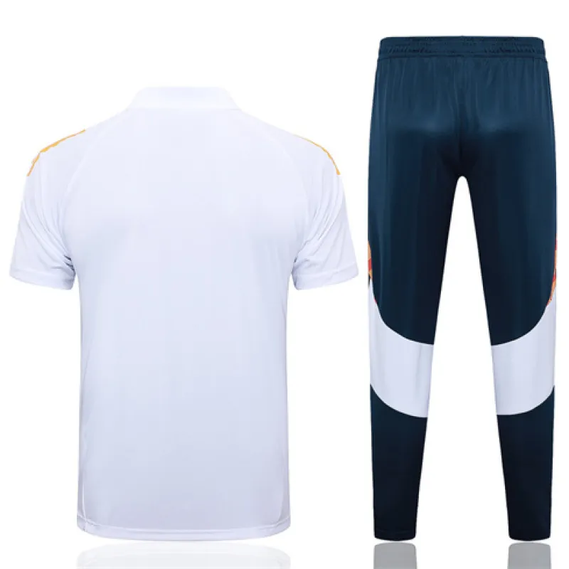 Maglia polo di allenamento + pantaloni del Real Madrid 2024/25 - Bianca