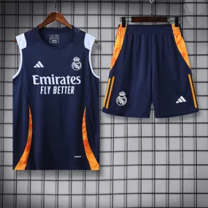 Conjunto de pantalones cortos y chaleco del Real Madrid 2024/25 - Azul