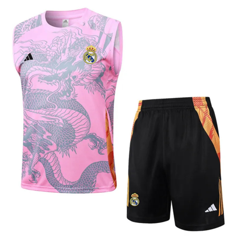 Conjunto de pantalones cortos y chaleco del Real Madrid 2024/25 - Rosado