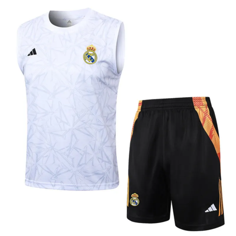 Ensemble de shorts et de gilet du Real Madrid 2024/25 - Blanc