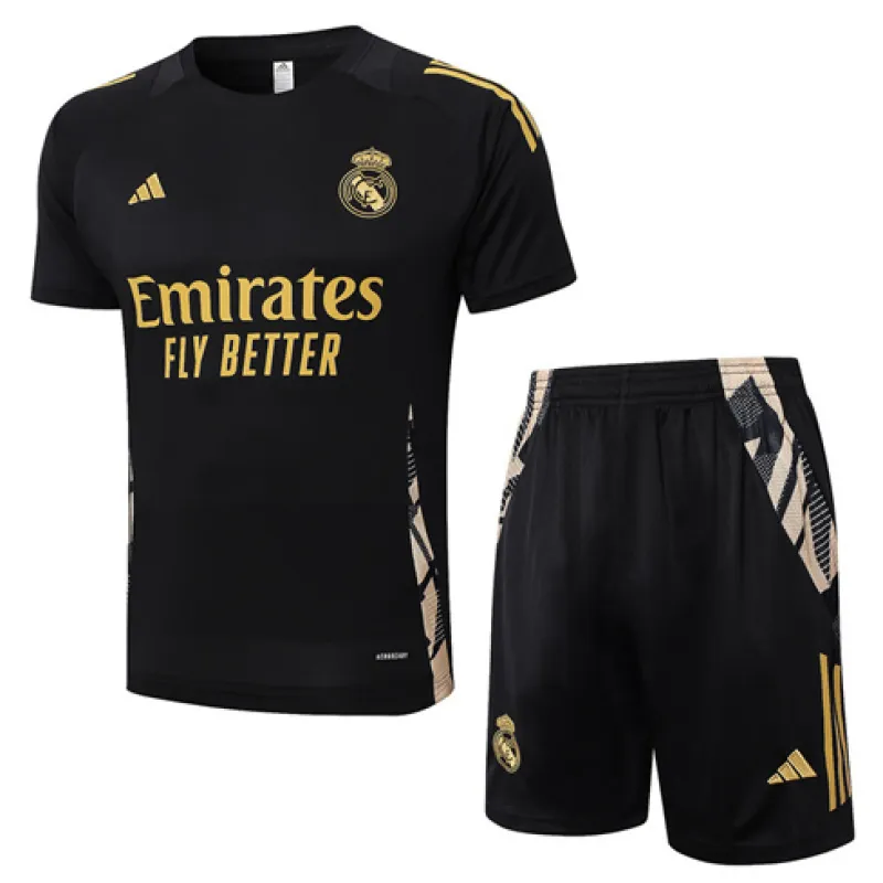 Maglia di allenamento+shorts del Real Madrid 2024/25 - Nero