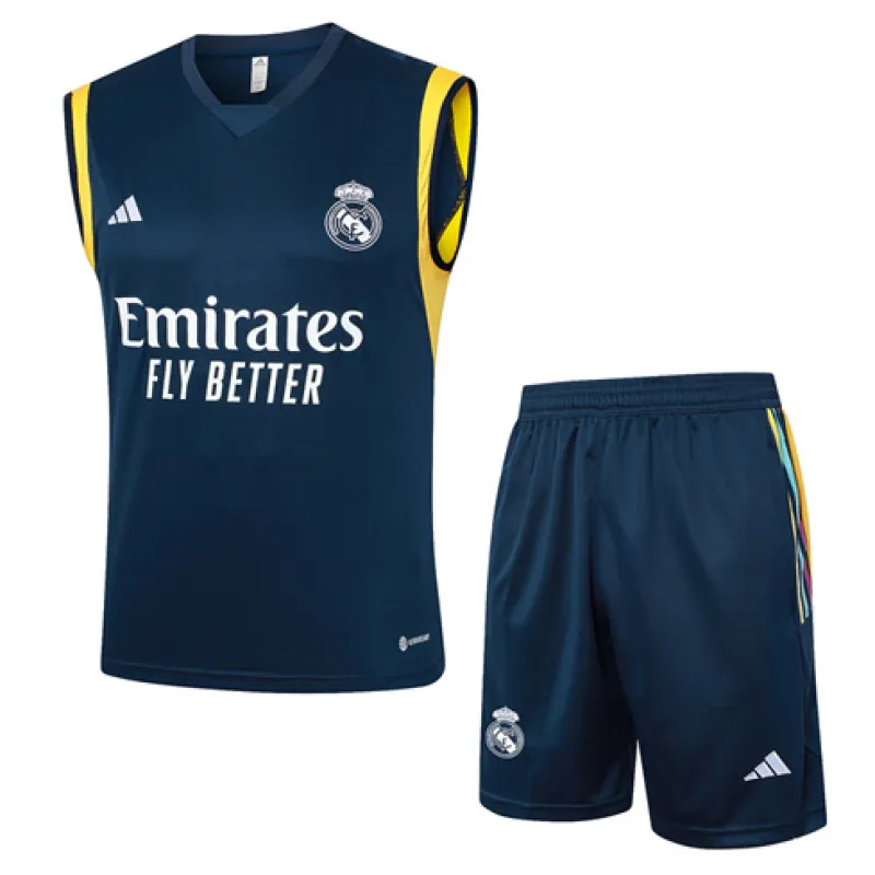 Conjunto de pantalones cortos y chaleco del Real Madrid 2024/25 - Azul