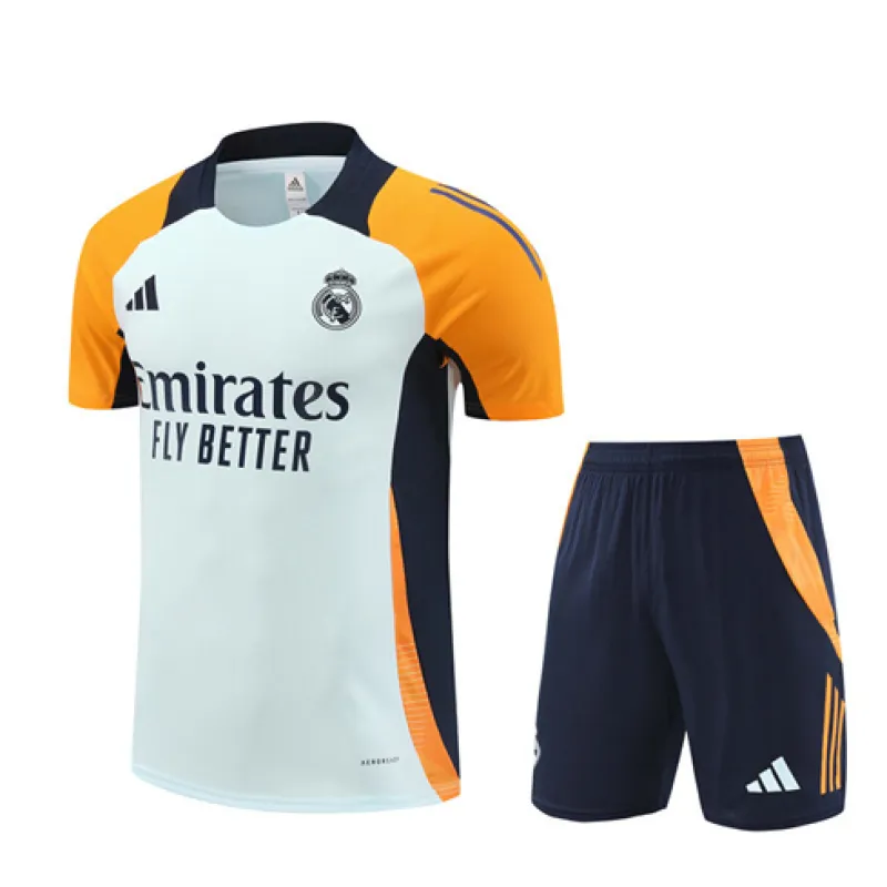 Real Madrid Children's Training Jersey + Shorts 2024/25 - White