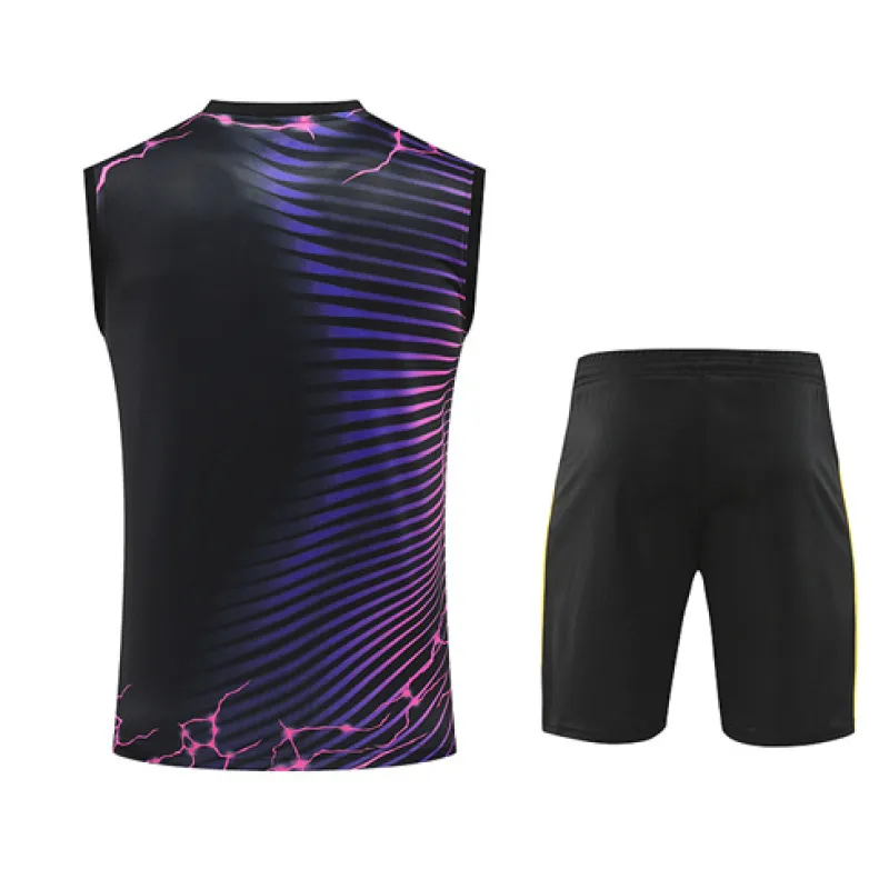 Set di bermuda e gilet del Real Madrid 2024/25 - Nero