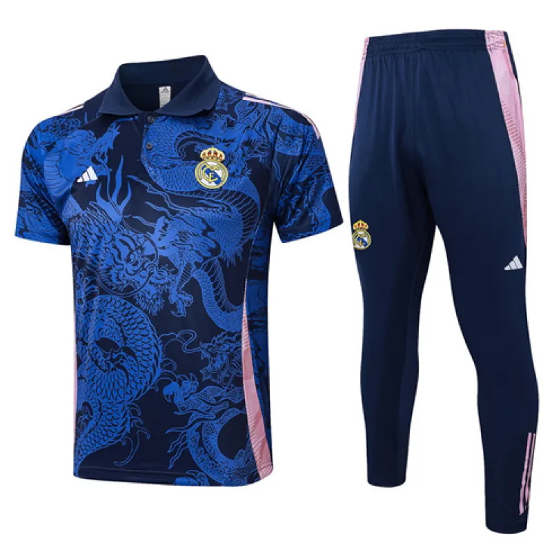 Camisa polo de entrenamiento + pantalones del Real Madrid 2024/25 - Azul