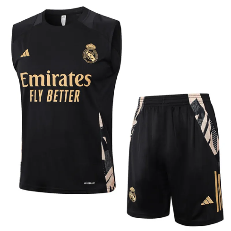 Real Madrid Shorts and Vest Set 2024/25 - Black