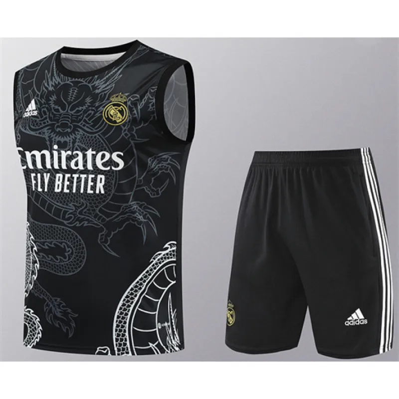 Real Madrid Shorts and Vest Set 2024/25 - Black
