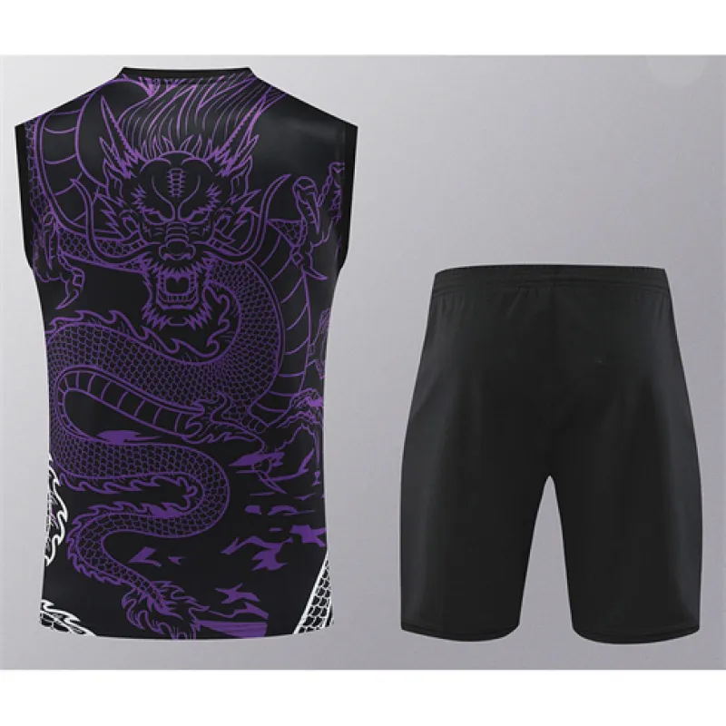 Conjunto de pantalones cortos y chaleco del Real Madrid 2024/25 - Negro