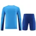 Camiseta de entrenamiento de portero de mangas largas + pantalones cortos del Real Madrid 2024/25 - Azul