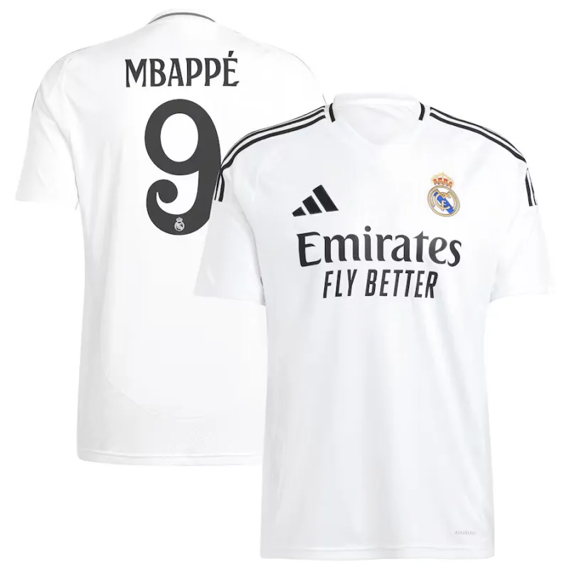 Kylian Mbappé Real Madrid 2024/25 Home Shirt - White