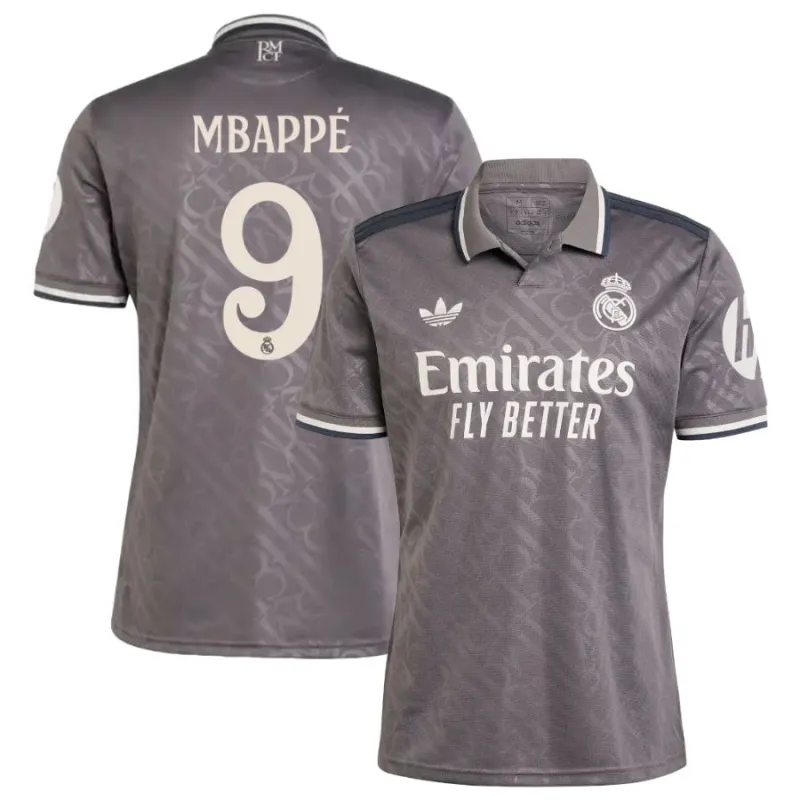 Mbappé - Troisième maillot de Real Madrid 2024/25 - Gris