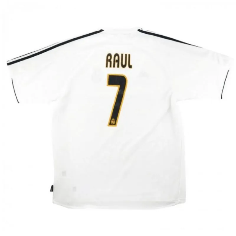 Maillot rétro de Raúl  pour le Real Madrid, domicile 2003/04 - Blanc