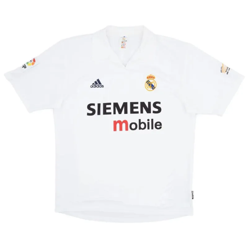 Maillot rétro de Zidane  pour le Real Madrid, domicile 2001/02 - Blanc