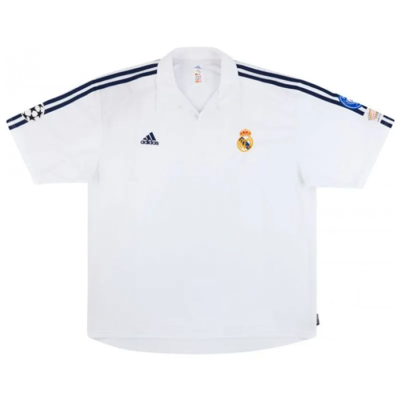 Maillot rétro de Zidane  pour le Real Madrid, domicile 2001/02 - Blanc