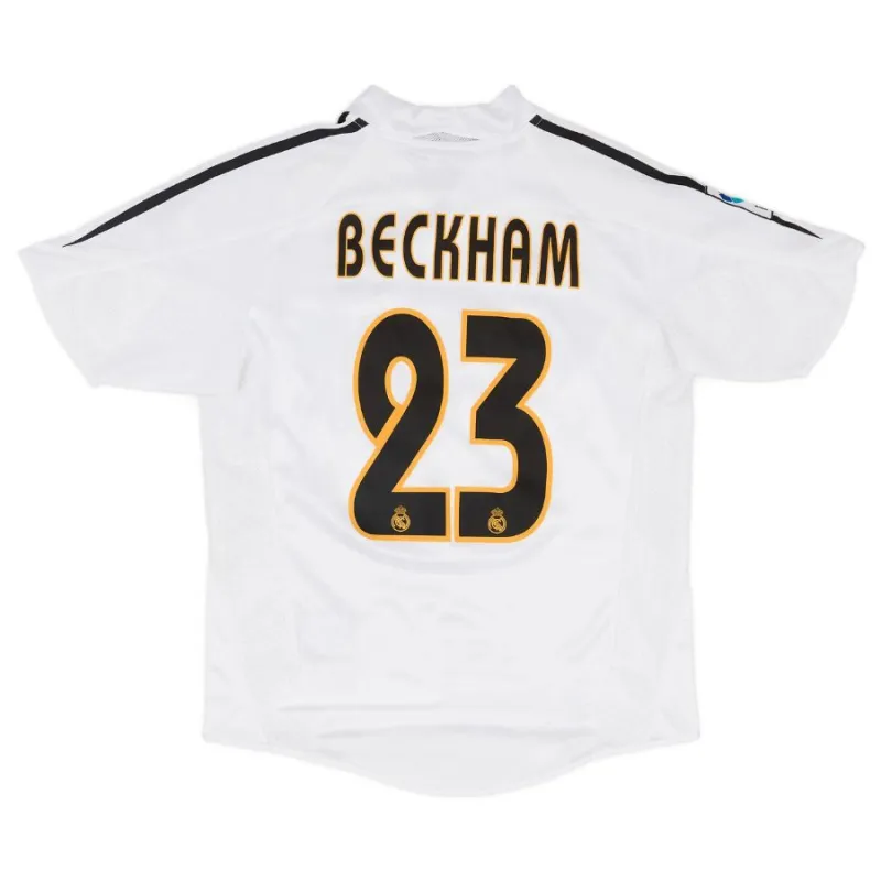 Maillot rétro de Beckham  pour le Real Madrid, domicile 2004/05 - Blanc