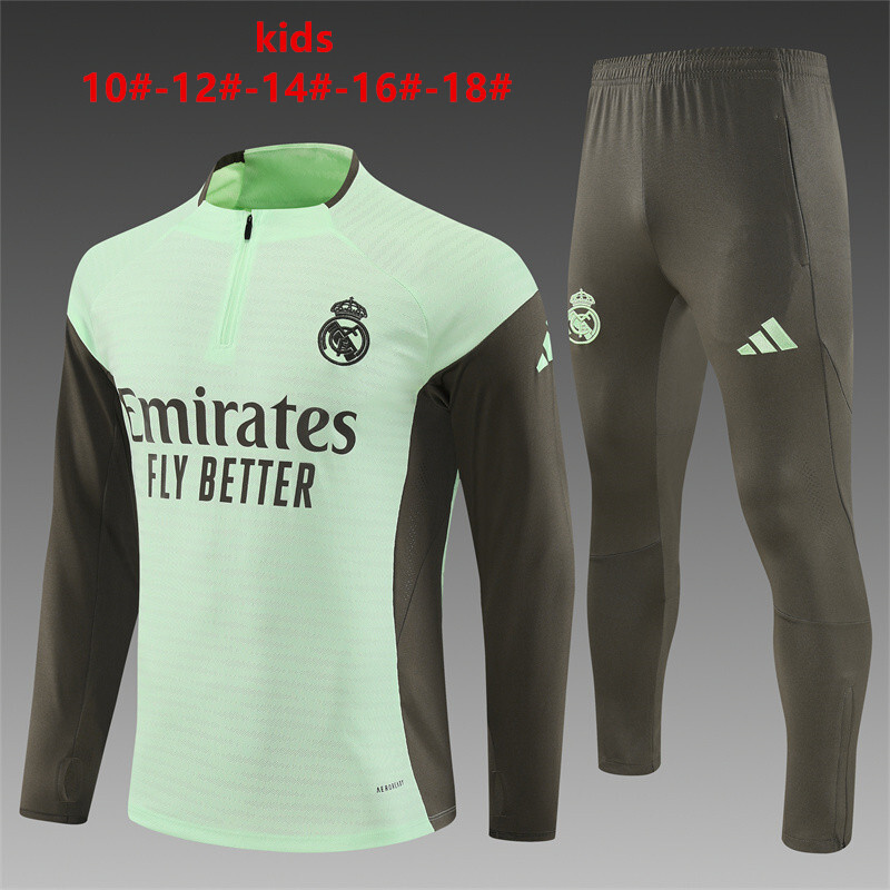 Real Madrid 2025/26 Ensemble Sport Enfant vert clair