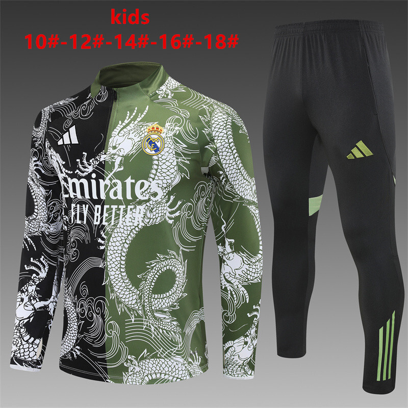 Real Madrid 2025/26 Kids Sports Set black green