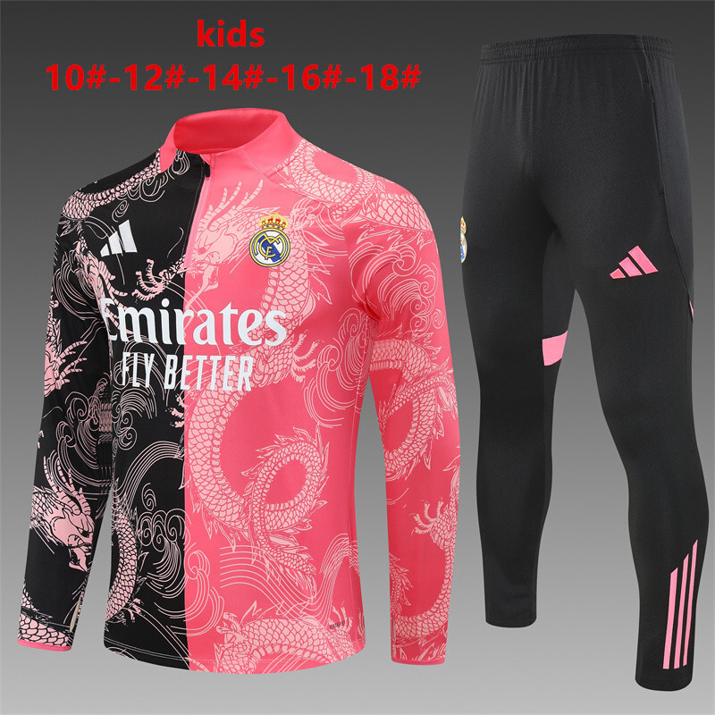 Real Madrid 2025/26 Conjunto Deportivo Infantil negro rosa