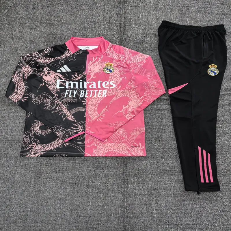 Real Madrid 2025/26 Conjunto Deportivo Infantil negro rosa