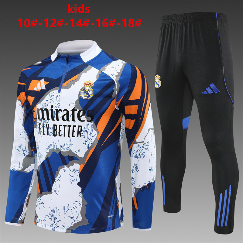 Real Madrid 2025/26 Kids Sports Set white blue