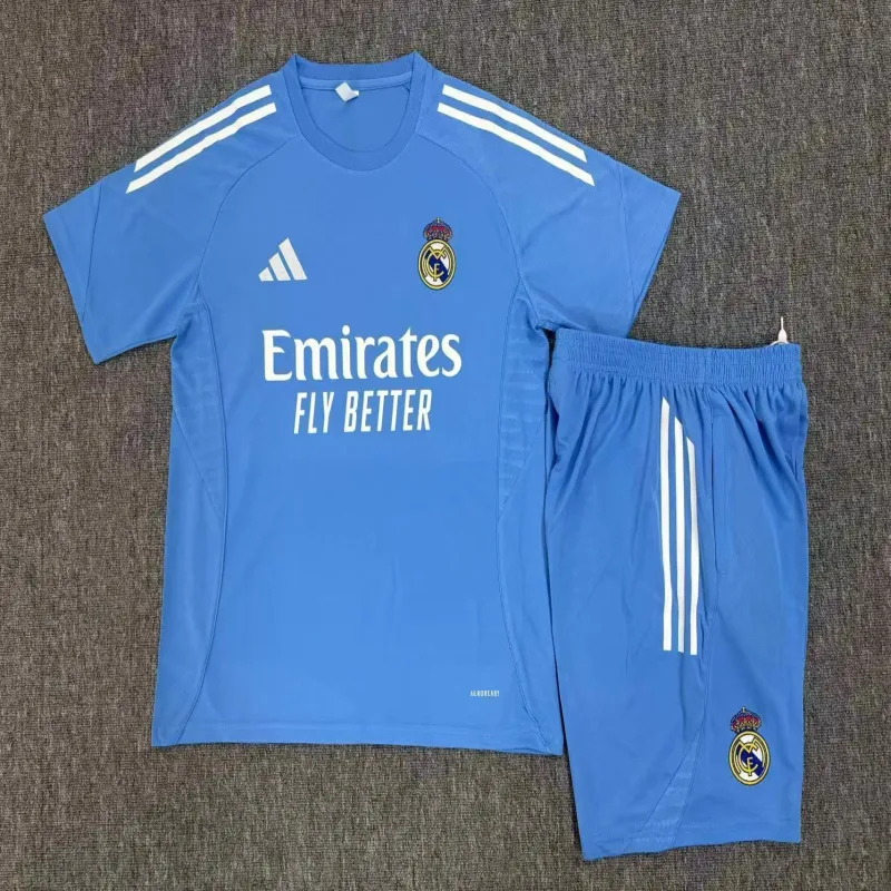 Real Madrid 2025/26 Kinder Trainingsanzug blau