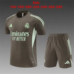 Real Madrid 2025/26 Kids Training Set khaki