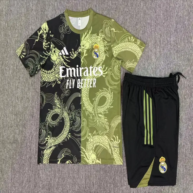Real Madrid 2025/26 Conjunto de Entrenamiento Infantil negro verde