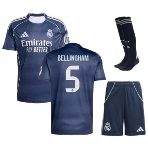 Real Madrid CF BELLINGHAM 2025/26 Kids' Away Kit - Blue