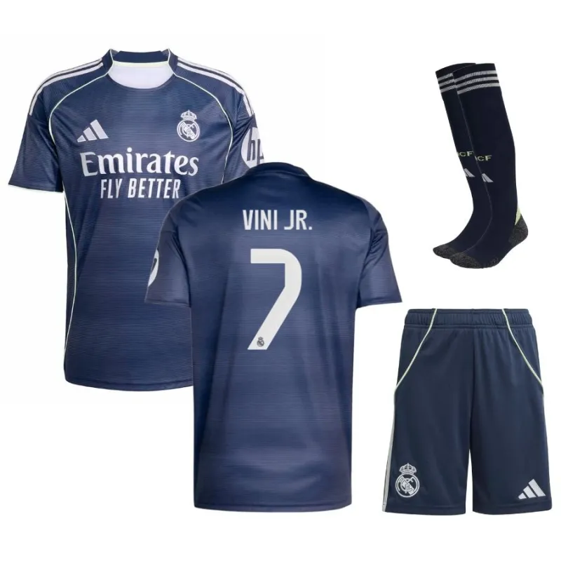 Kit di trasferta bambino VINI JR di Real Madrid CF 2025/26 - Blu