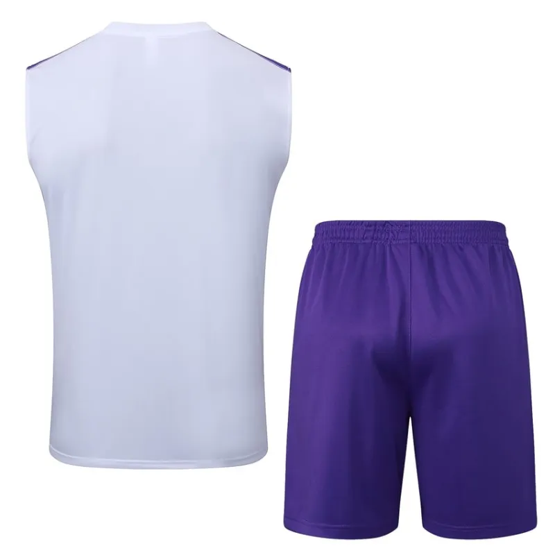 Real Madrid 2025/26 Shorts & Vest Set - White/Purple
