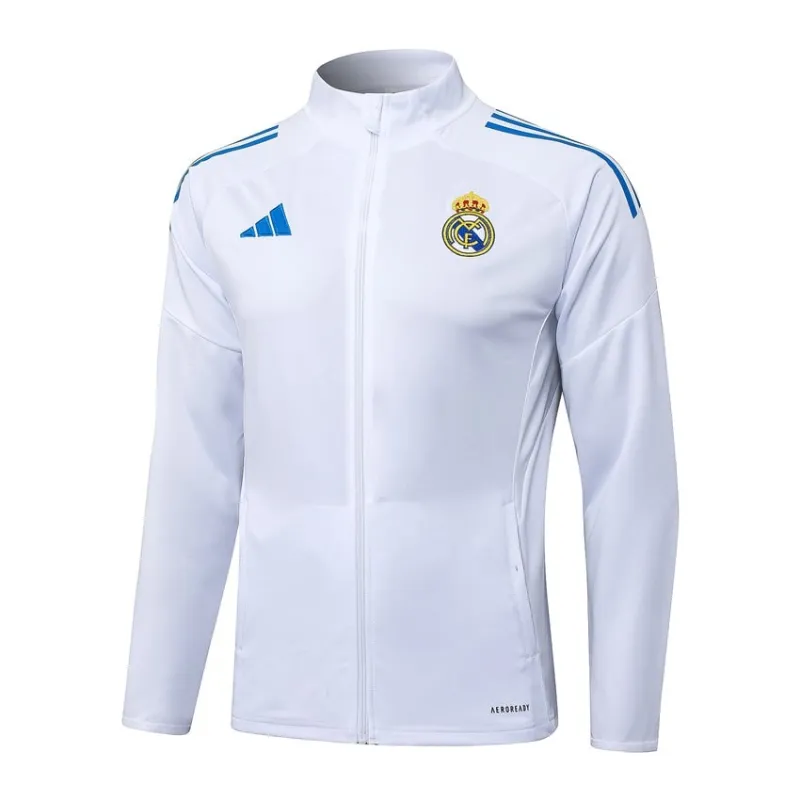 Real Madrid 2025/26 Sports Jacket - White/Blue
