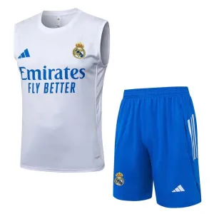 Real Madrid 2025/26 Shorts & Vest Set - White/Blue