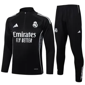 Real Madrid 2025/26 Tracksuit - Black