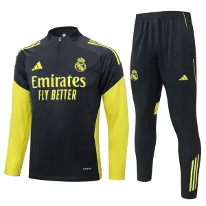 Real Madrid 2025/26 Tracksuit - Black/Yellow