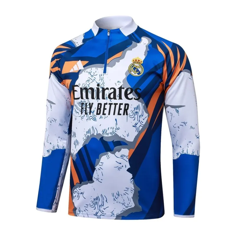 Real Madrid 2025/26 Tracksuit - Blue/White