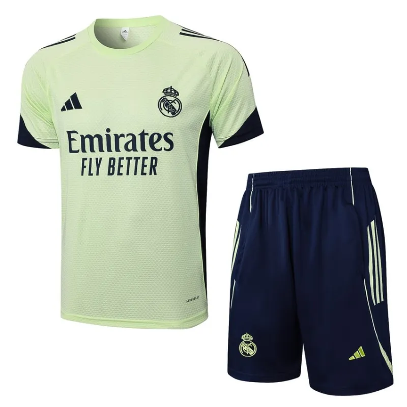 Maglia + Pantaloncini Allenamento Real Madrid 2025/26 - Verde Chiaro