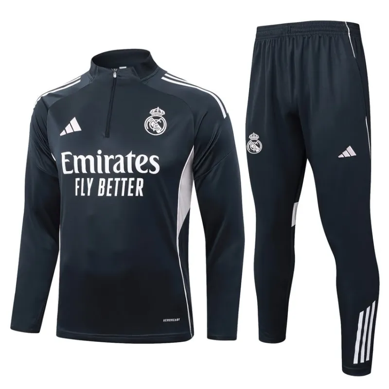 Real Madrid 2025/26 Tracksuit - Dark Gray