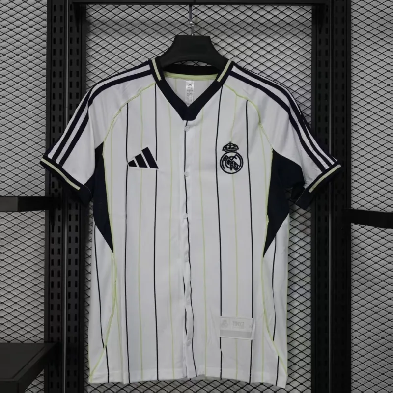 Real Madrid Maillot de Joueur Édition Baseball 2025/26 - Blanc