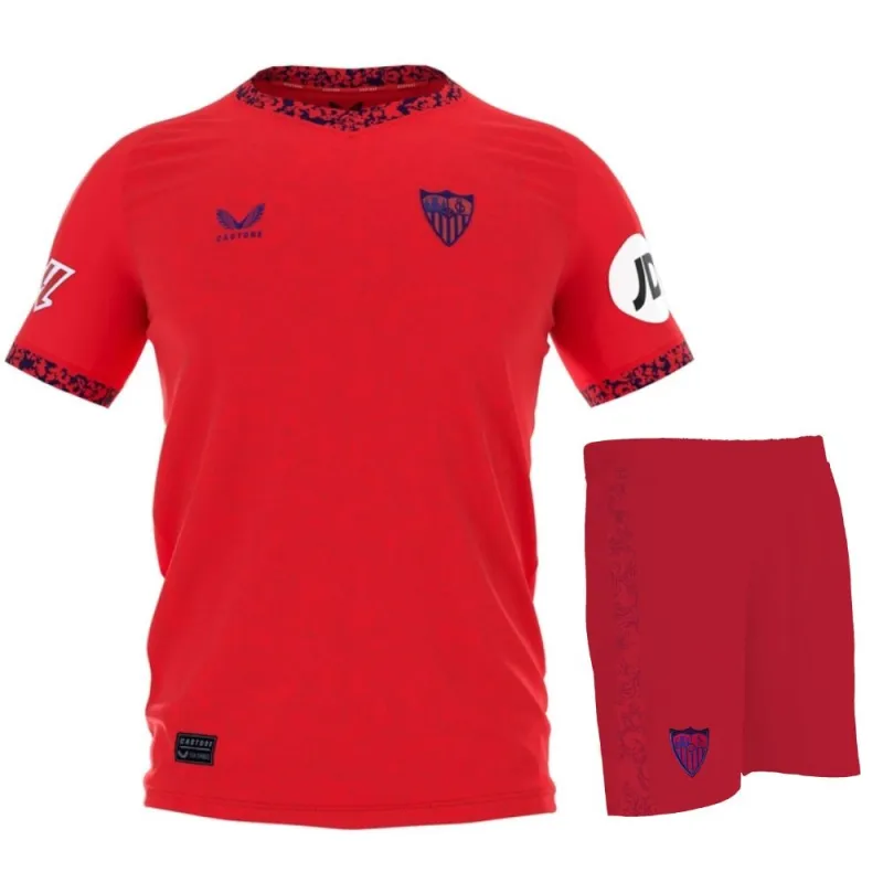 Sevilla 2024/25 Maillot et shorts enfant d'extérieur - Rouge
