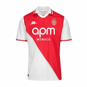 AS Monaco Kids' Jersey and Shorts 2024/25 Home - White