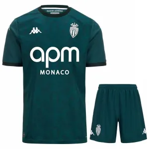 Monaco 2024/25 Away Kids Jersey + Shorts - Green