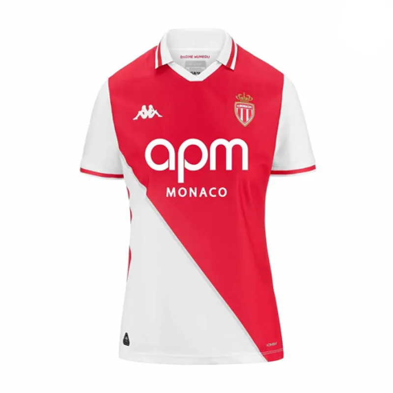 Camiseta de mujer de AS Monaco para la temporada 2024/25 en partido de local - Blanca