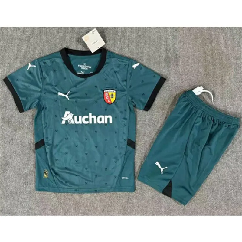 Maglia e pantaloncini per bambini di Lens 2024/25 Trasferta - Verde