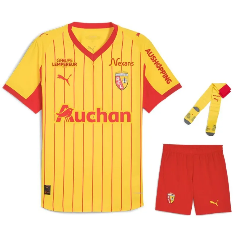 Kit enfant domicile de RC Lens 2025/26 - Jaune