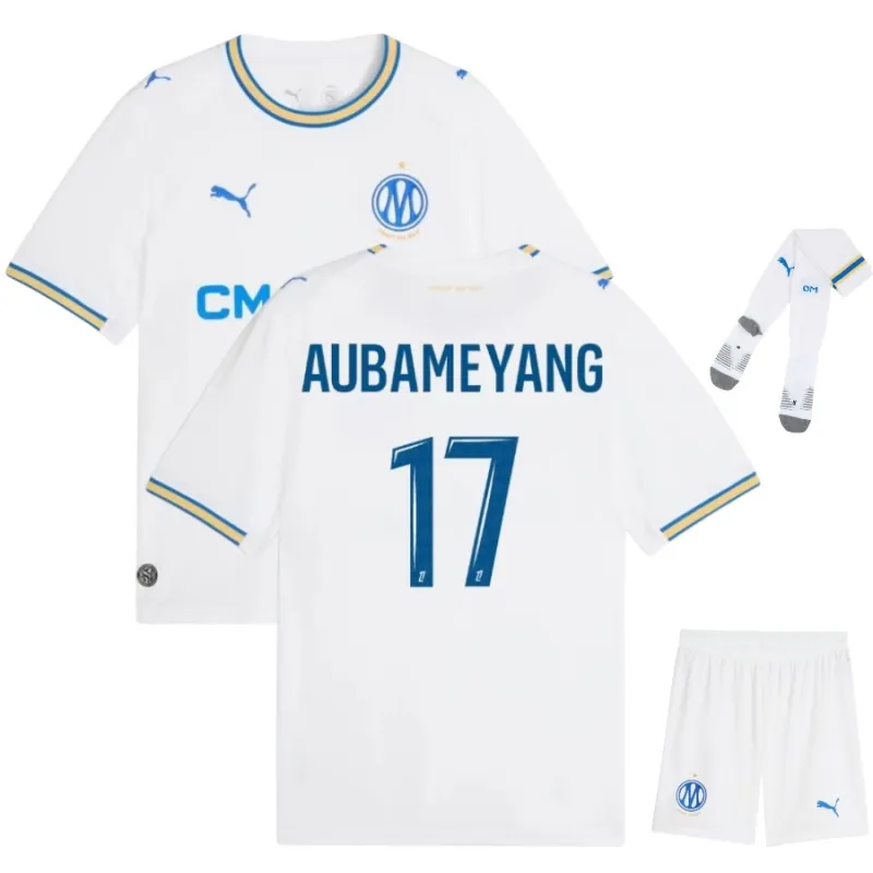 Marseille Heim Kinder Set Trikot 2026/27 AUBAMEYANG