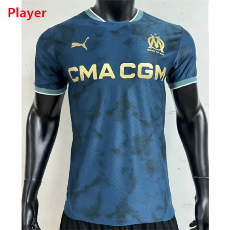 Olympique Marseille 2024/25 Spieler - Auswärts - Version - Trikot - Blau