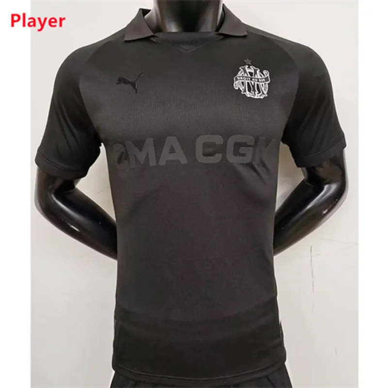 Maillot de la version joueur du 125ème anniversaire de l'Olympique de Marseille 2024/25 - Noir
